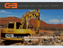Tablet Screenshot of creativeexcavating.com